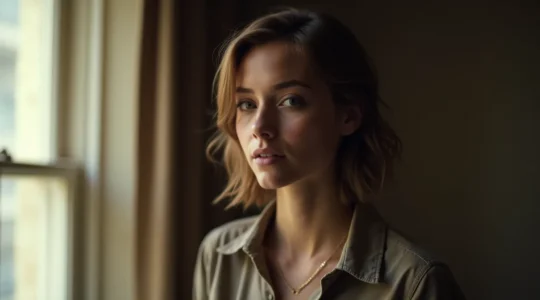 Person mit selbstbewusster Ausstrahlung und natürlicher Präsenz in elegantem Stil