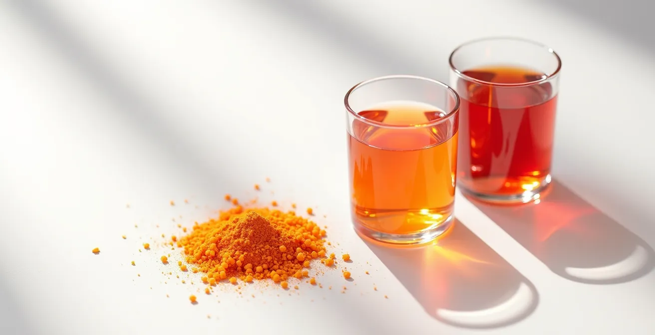 Visualisierung der Antioxidantien-Wirkung als Schutzschild gegen Umweltschäden