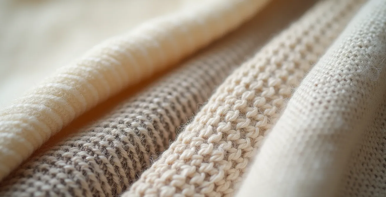 Makroaufnahme verschiedener hochwertiger Stoffe und Texturen