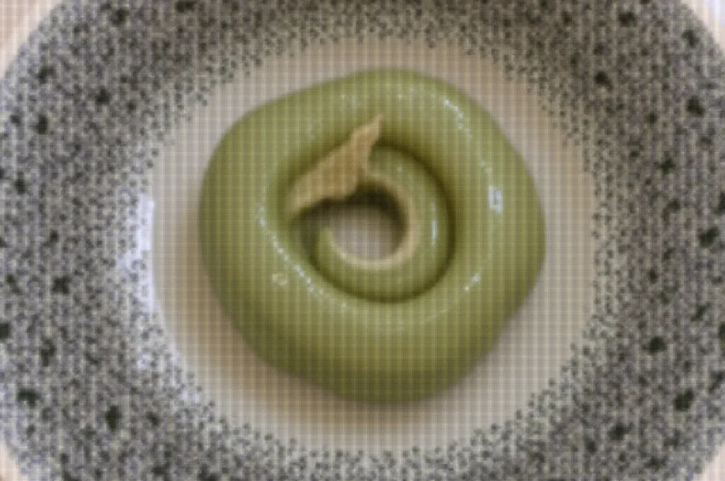 Ganzkörperaufnahme einer Person in entspannter Yoga-Position in ruhiger Umgebung